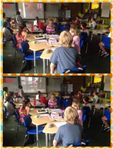 4th graders enjoying the hard work they put into their iMovies