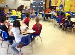 Ms. Domalick allowed the Kindergarteners accompanying me to choose ready tables!