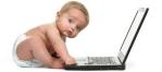 baby on a&nbsp;lapptop